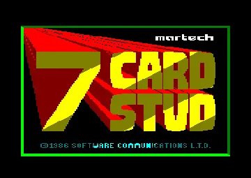 7 Card Stud (UK) (1986) screen shot title